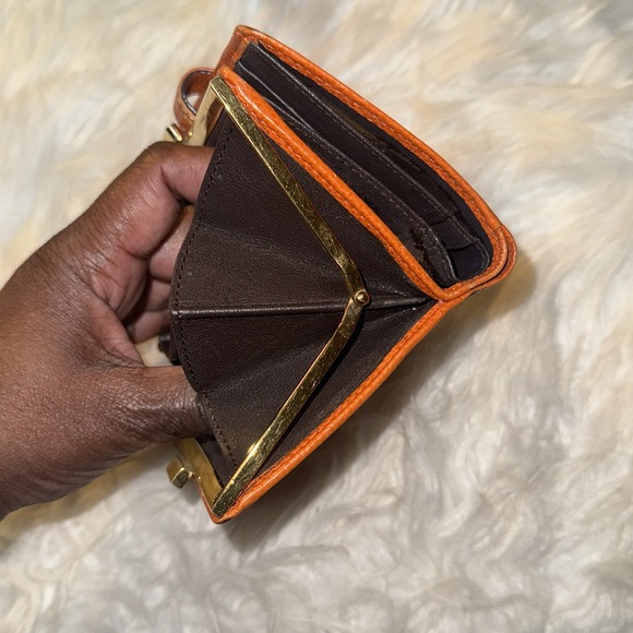 Loewe Gold Kisslock Anagram Cardholder Wallet GUC - Picture 8 of 13